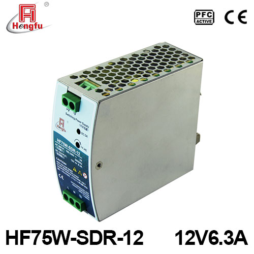 HF75W-SDR-12 Single Output DIN Rail 